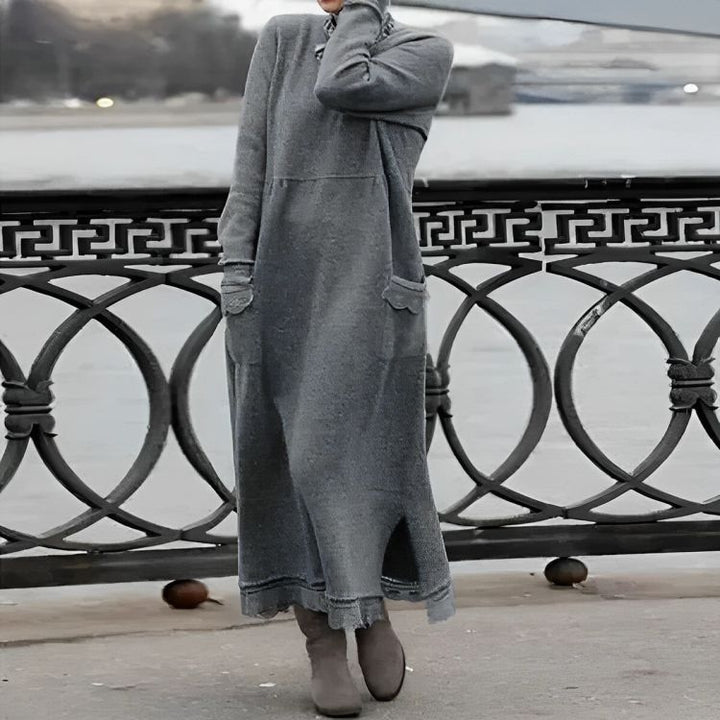 Thalia | Relaxed Turtleneck Maxi Dress