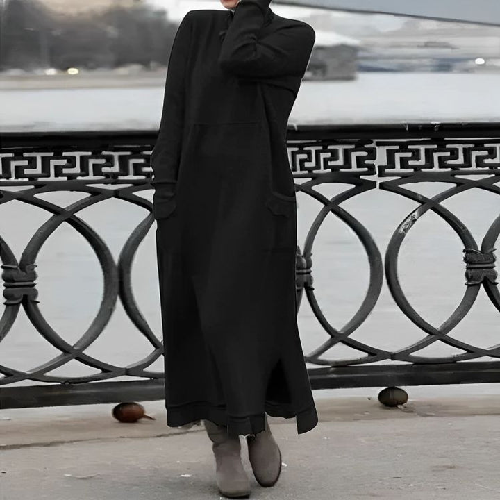 Thalia | Relaxed Turtleneck Maxi Dress