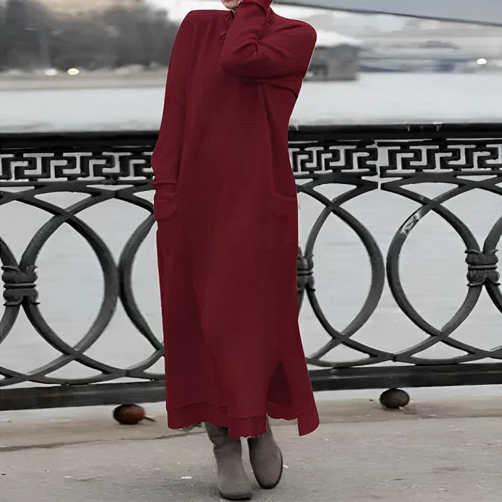 Thalia | Relaxed Turtleneck Maxi Dress