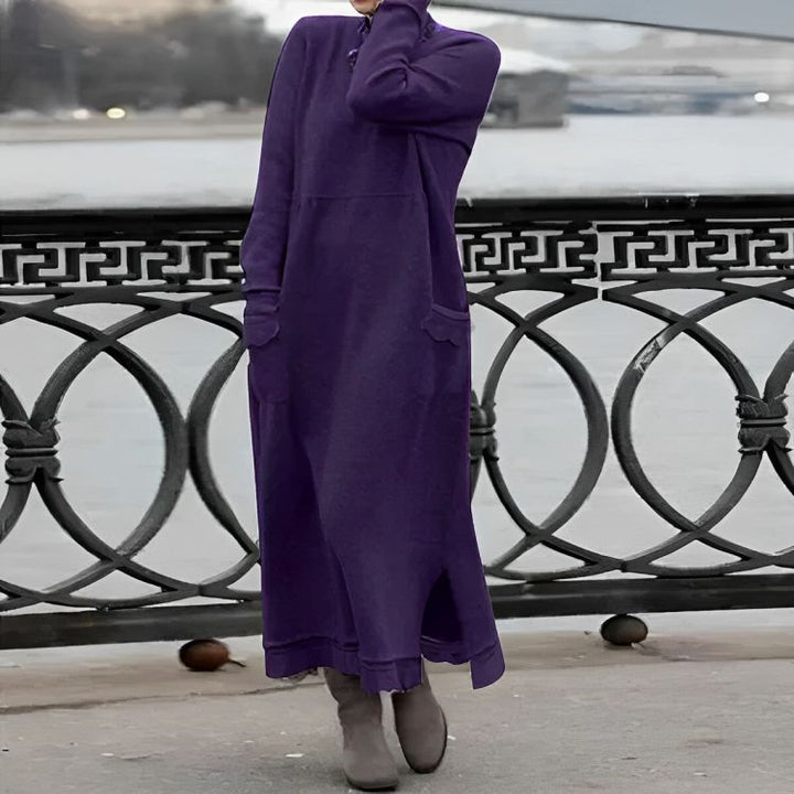 Thalia | Relaxed Turtleneck Maxi Dress