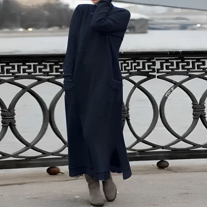 Thalia | Relaxed Turtleneck Maxi Dress