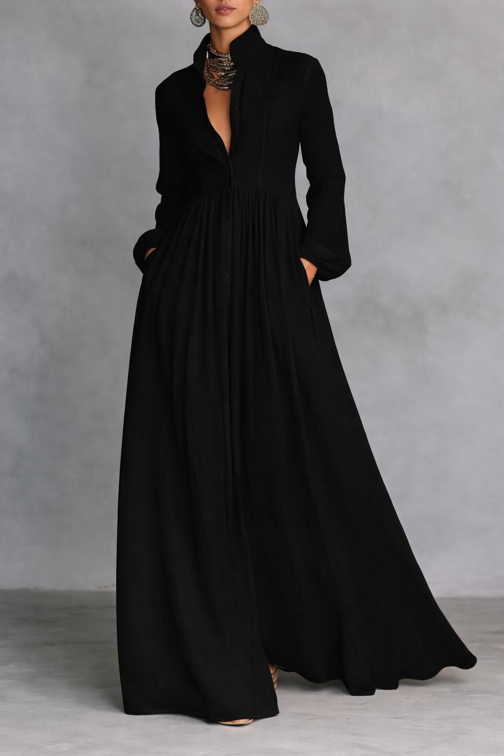 Astrid | Flowing Button-Front Maxi Dress