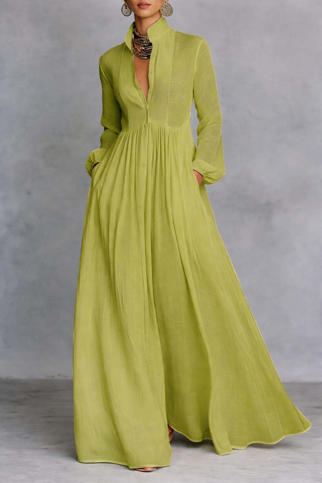 Astrid | Flowing Button-Front Maxi Dress