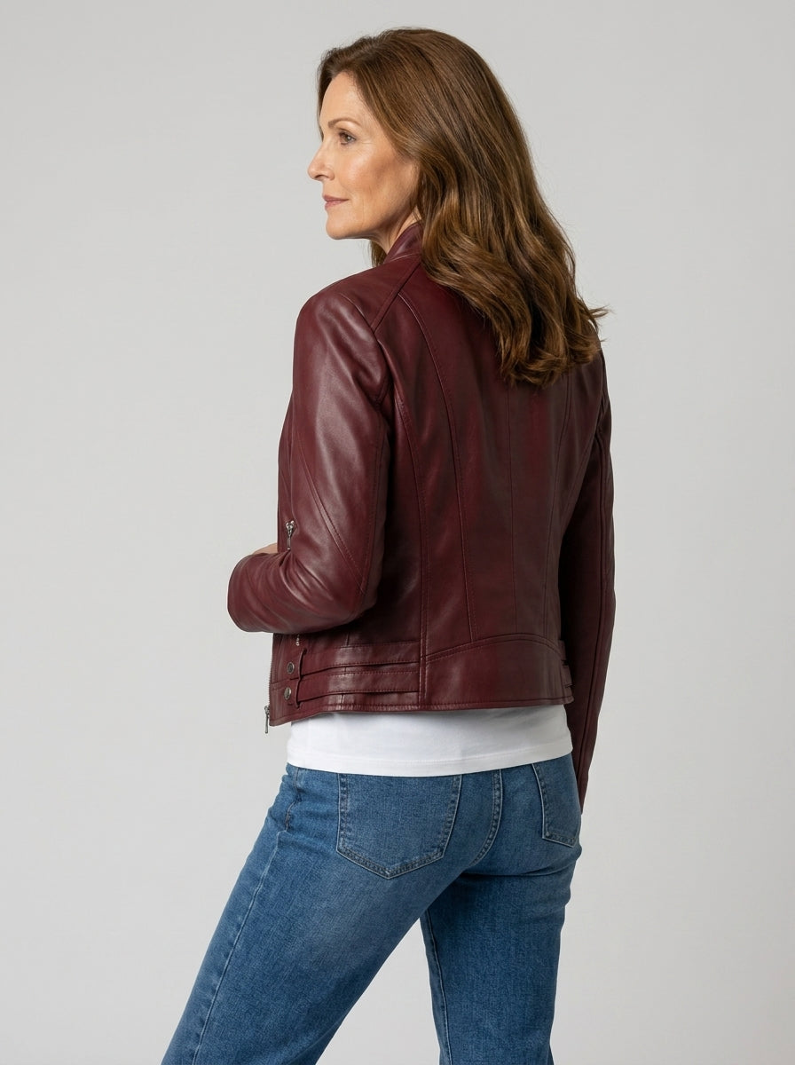 Aria | Zip-Front Biker Jacket