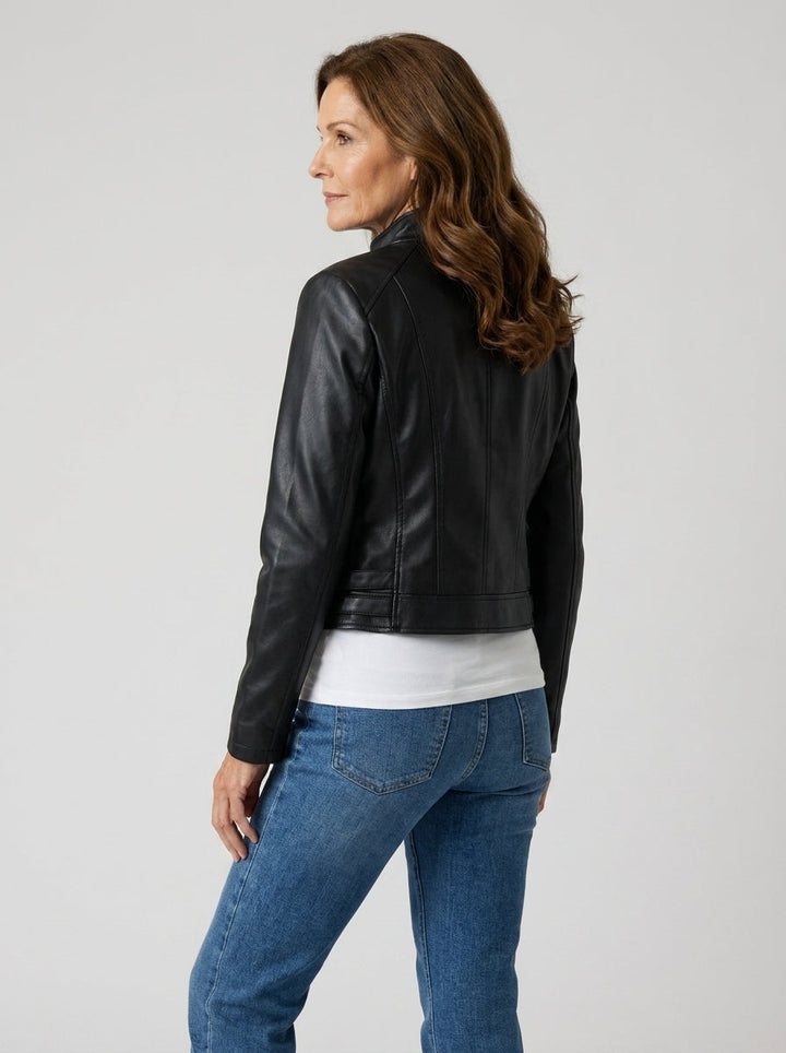 Aria | Zip-Front Biker Jacket