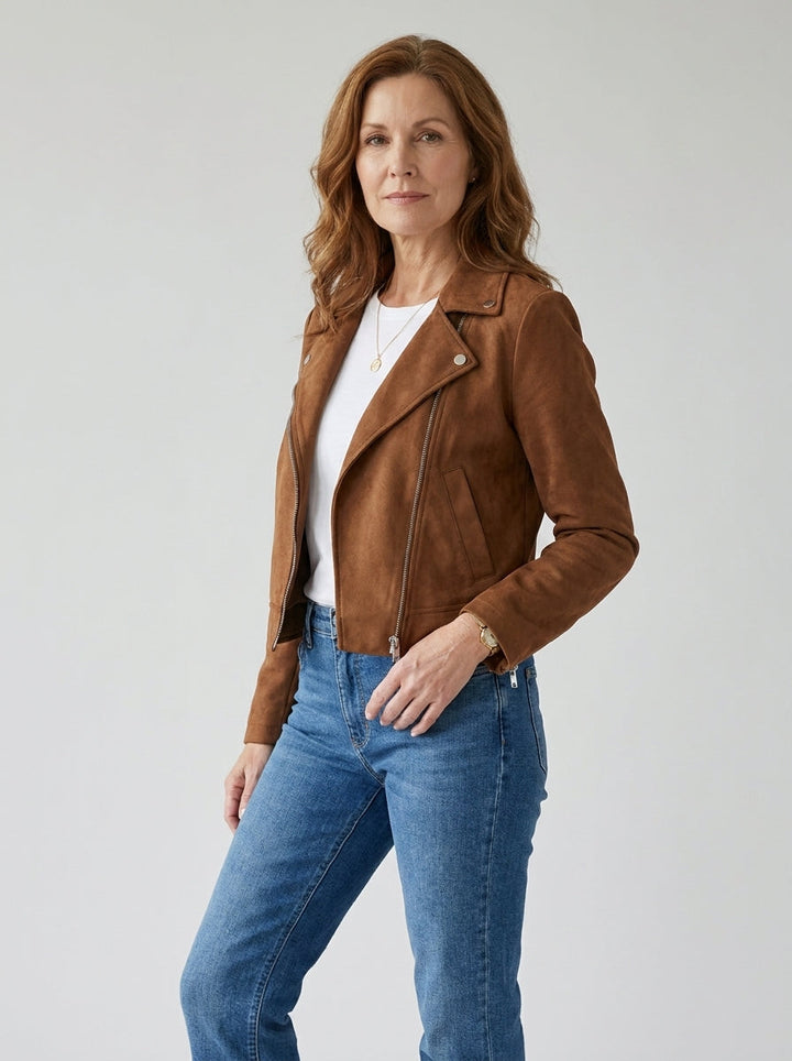 Adelia | Cropped Biker Jacket