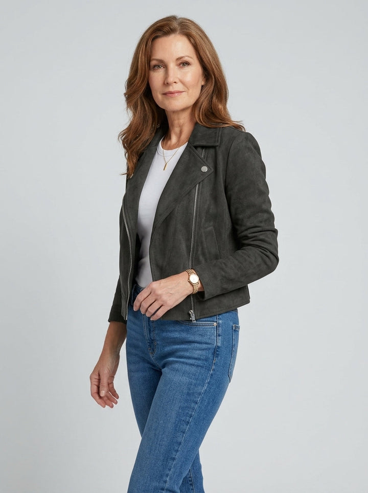 Adelia | Cropped Biker Jacket