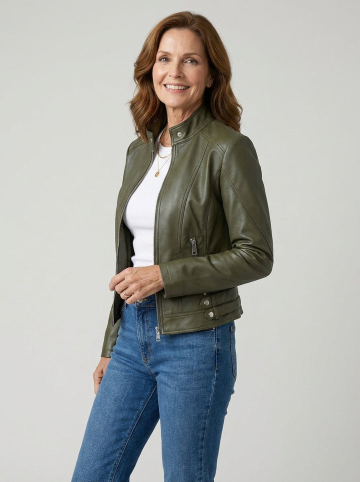 Aria | Zip-Front Biker Jacket