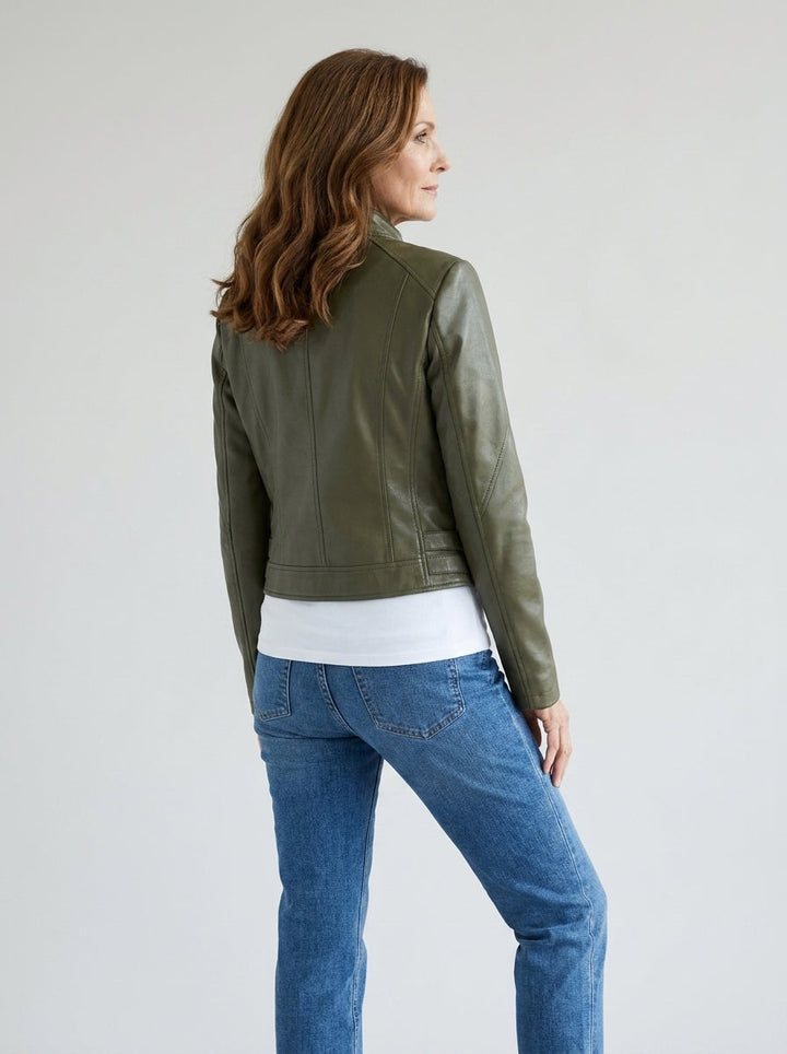 Aria | Zip-Front Biker Jacket