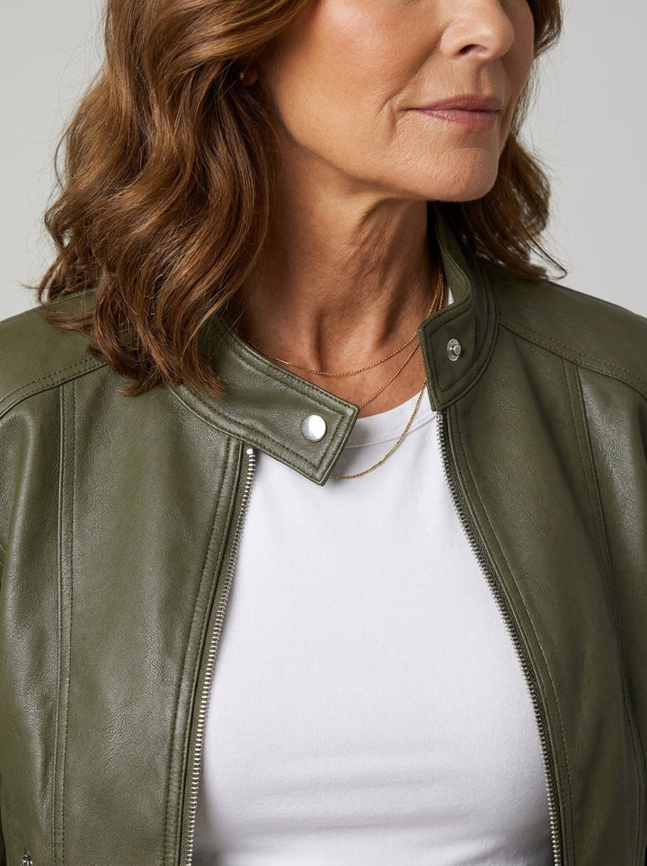 Aria | Zip-Front Biker Jacket
