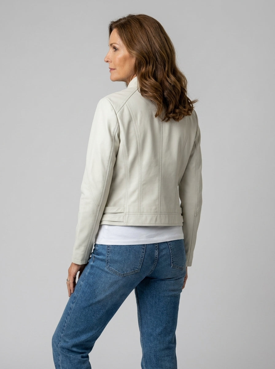 Aria | Zip-Front Biker Jacket