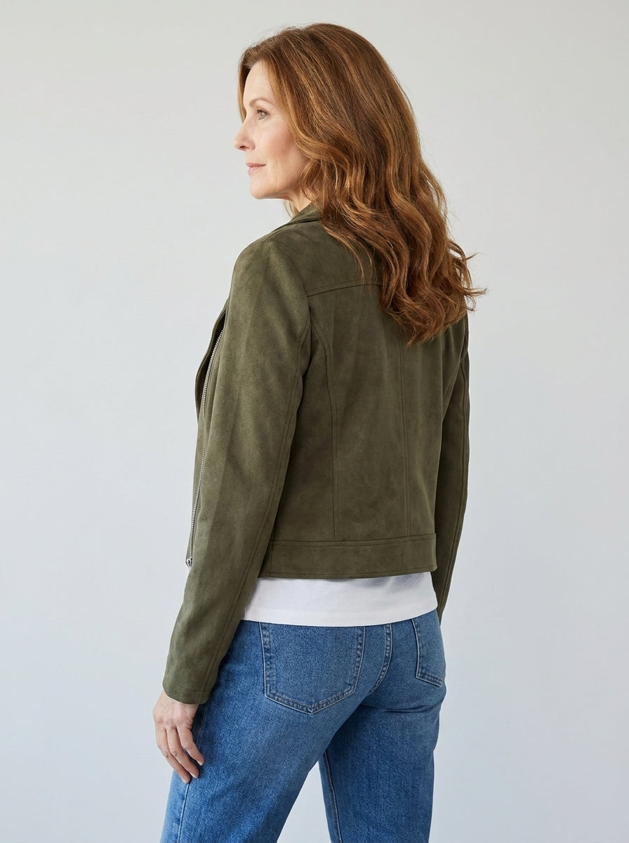 Adelia | Cropped Biker Jacket