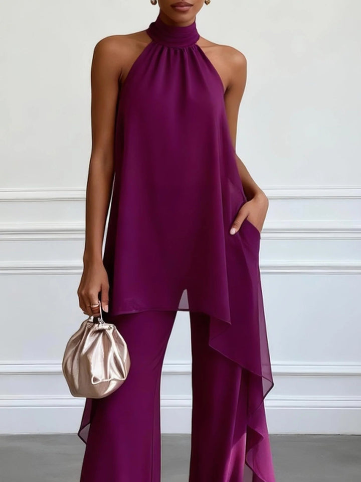 Celine | Draped Halter Two-Piece Set