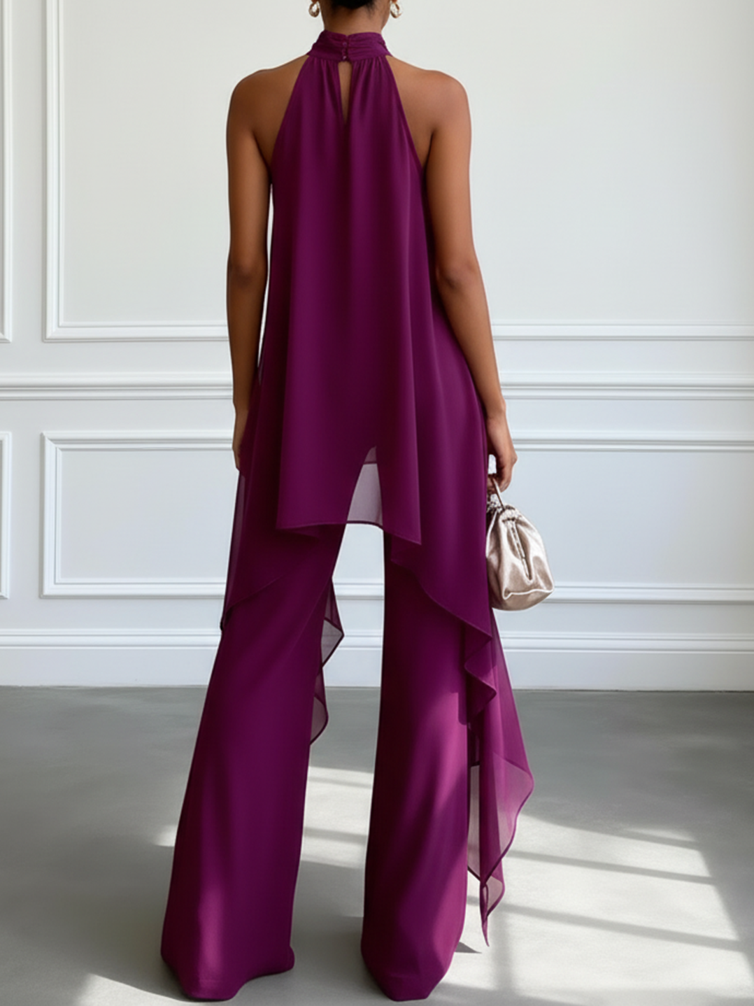 Celine | Draped Halter Two-Piece Set