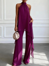 Marlowe | Flowing Halter Two-Piece Set