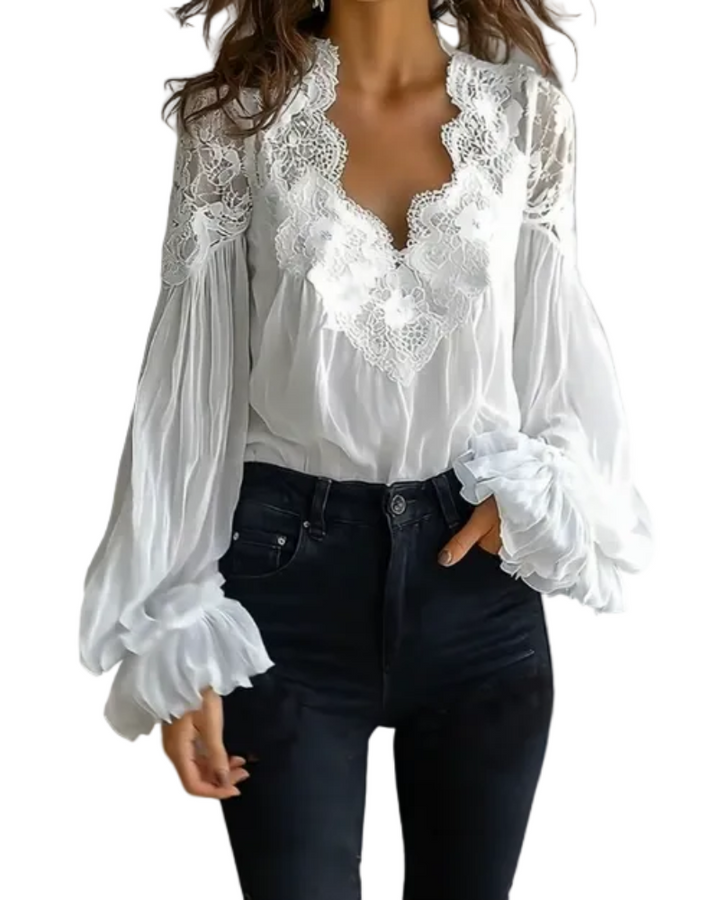 Elara | Romantic Lace Blouse