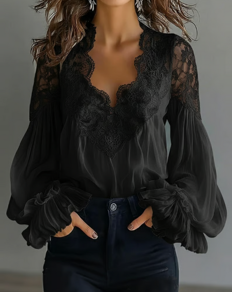 Elara | Romantic Lace Blouse