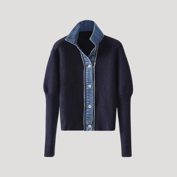 Delaney | Contrast-Trim Statement Cardigan