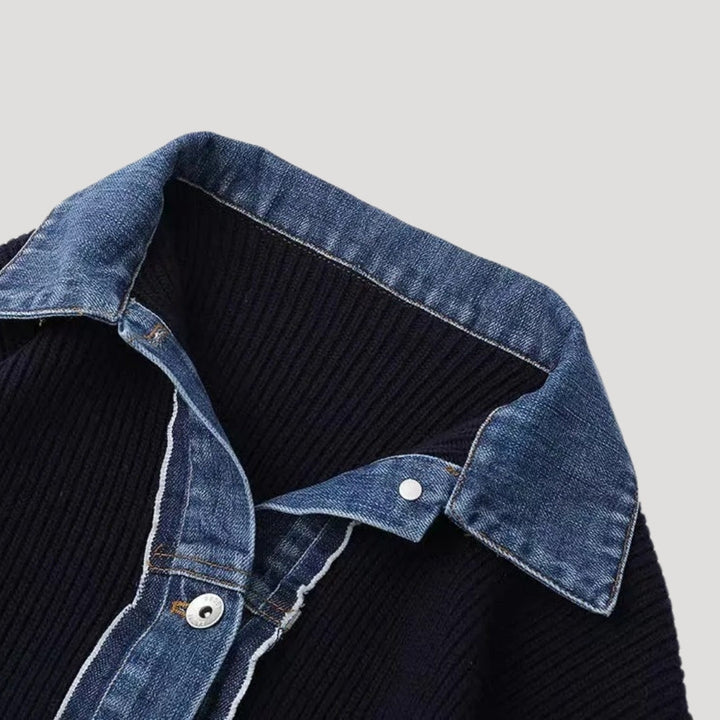 Delaney | Contrast-Trim Statement Cardigan