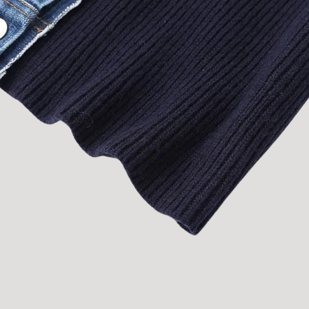 Delaney | Contrast-Trim Statement Cardigan