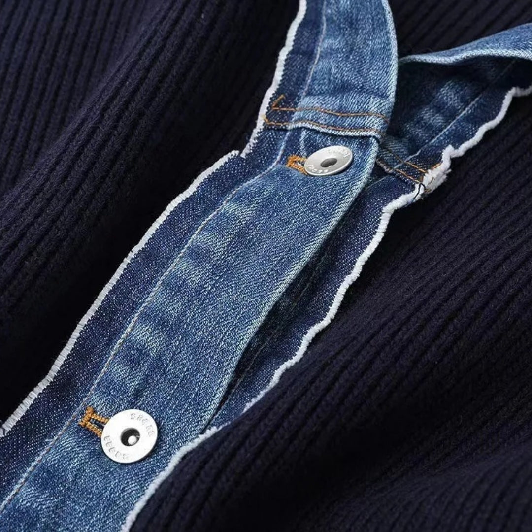 Delaney | Contrast-Trim Statement Cardigan