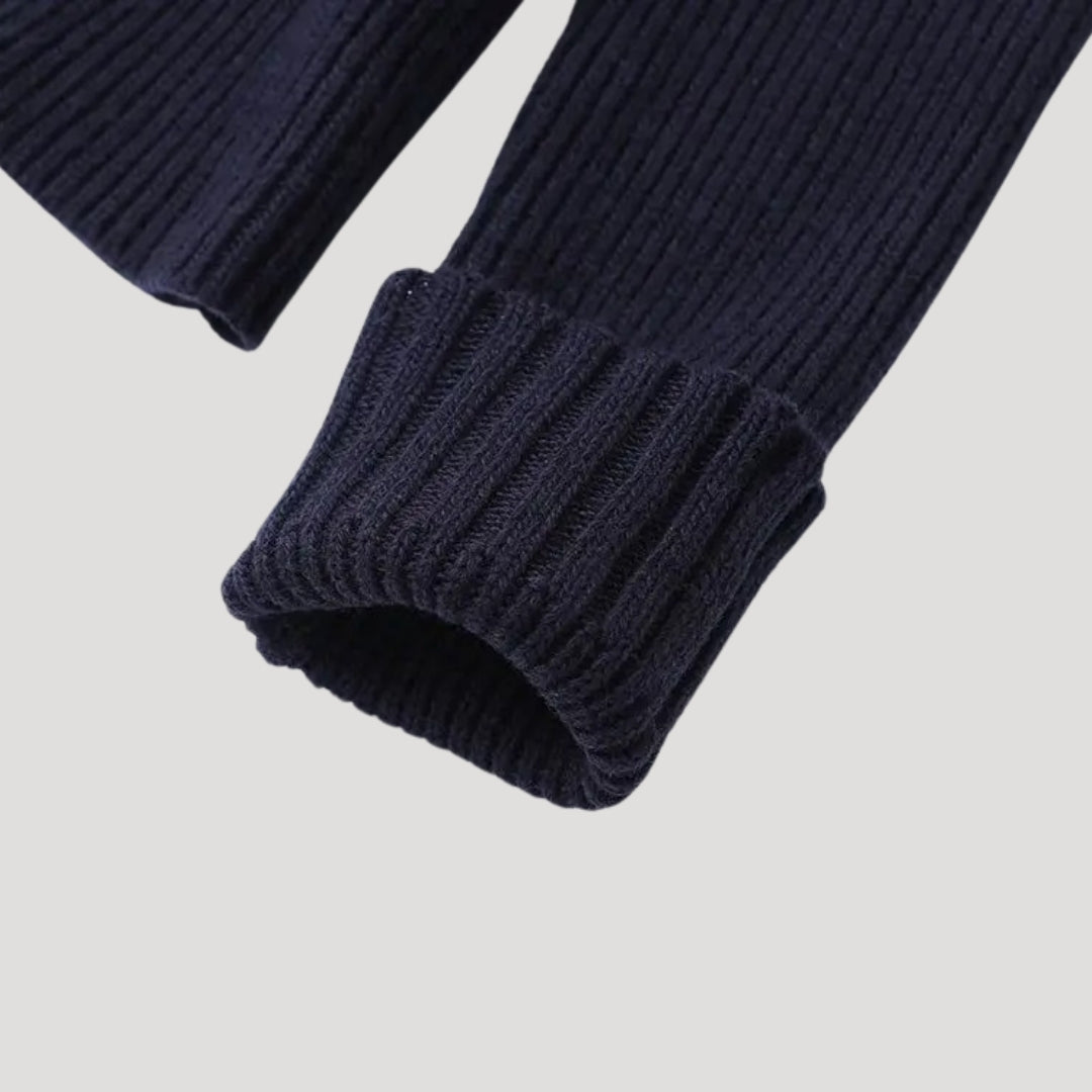 Delaney | Contrast-Trim Statement Cardigan