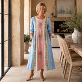 Hannah | Floral Panel Midi Dress