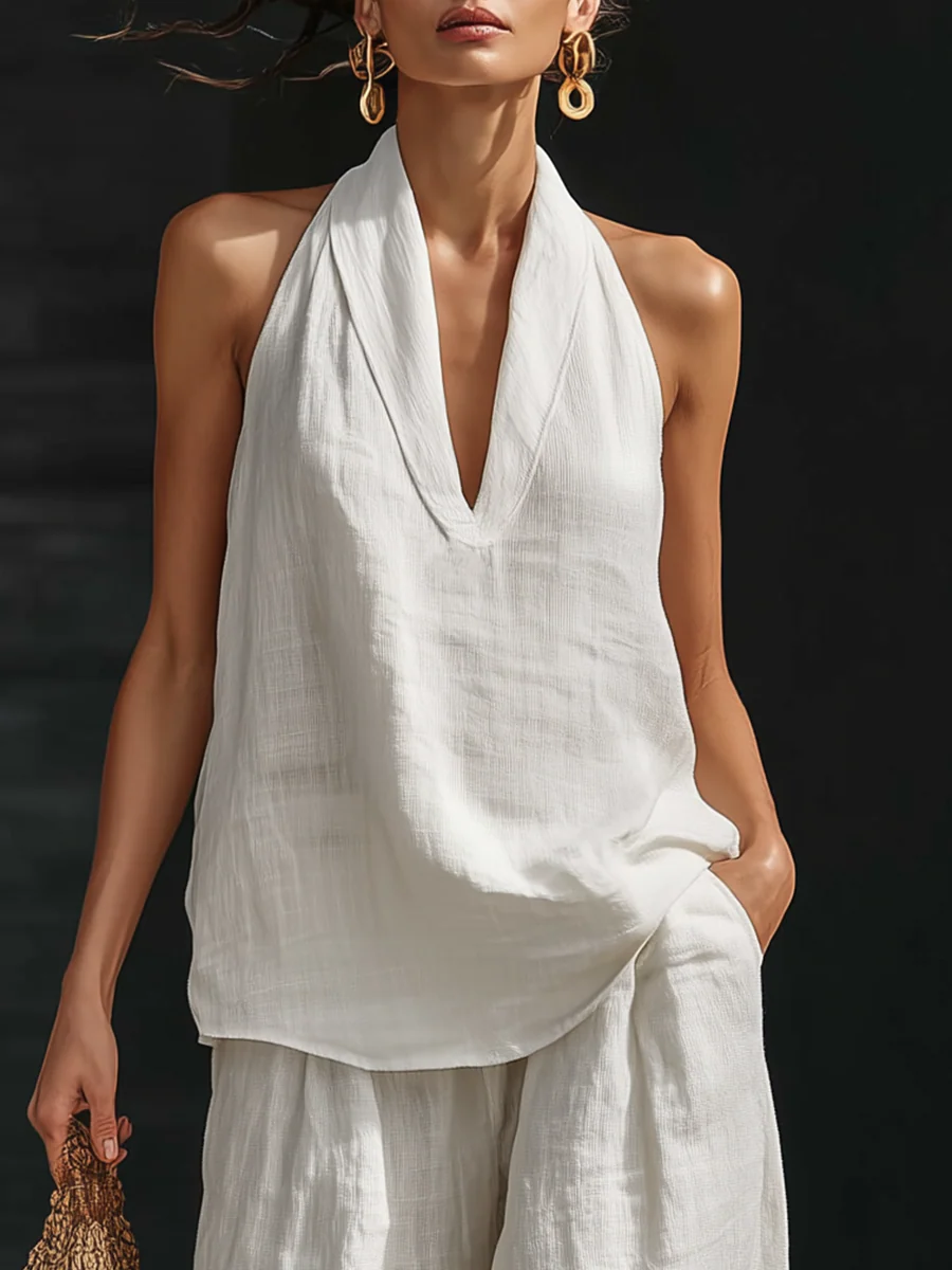 Lena | Relaxed Halter Two-Piece Set