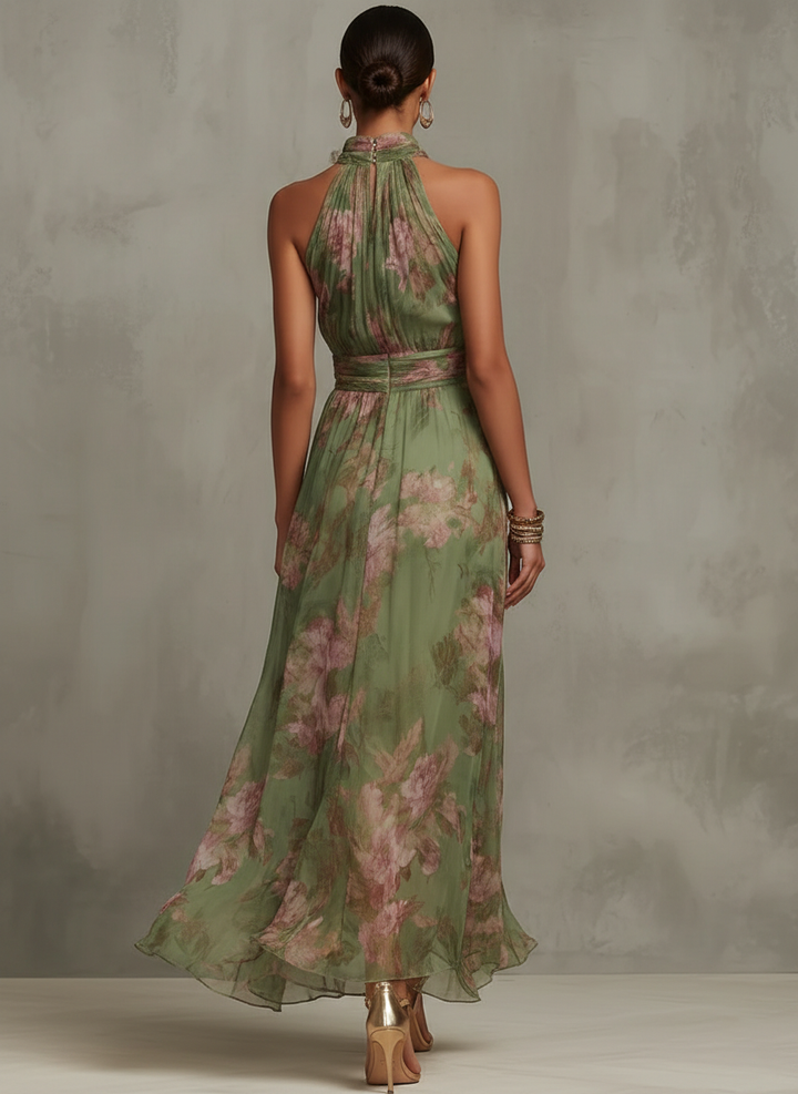 Nadine | Floral Halter Maxi Dress