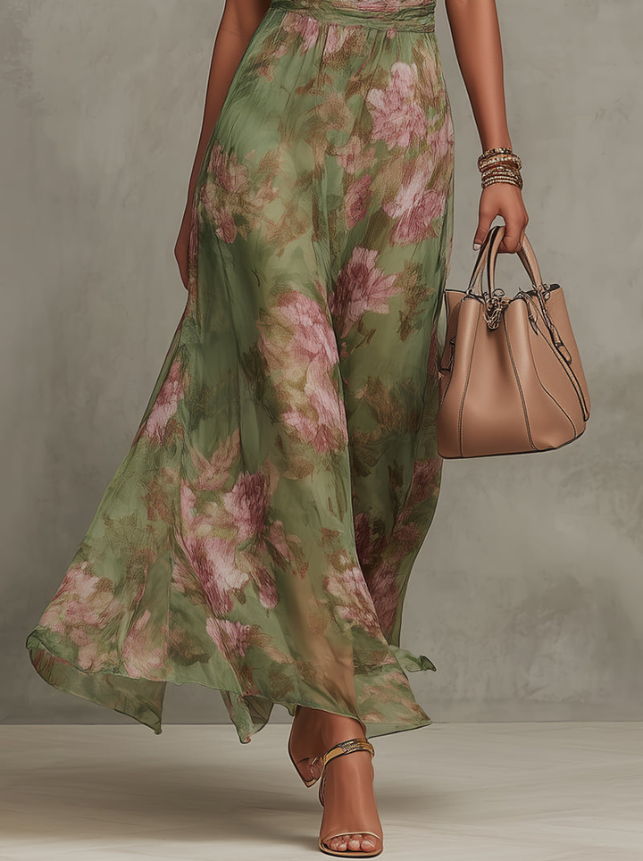 Nadine | Floral Halter Maxi Dress