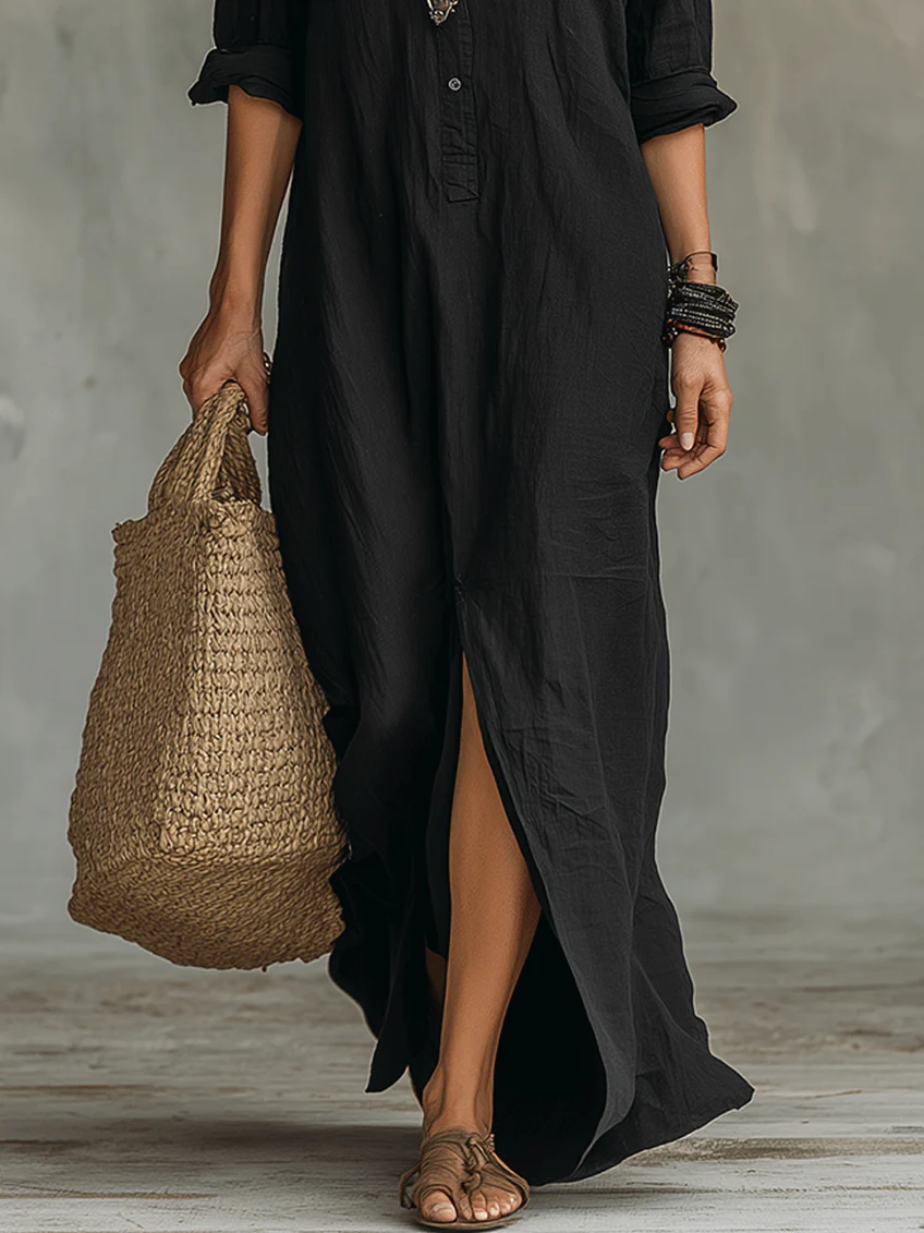 Cornelia | Relaxed Buttoned Maxi Dress