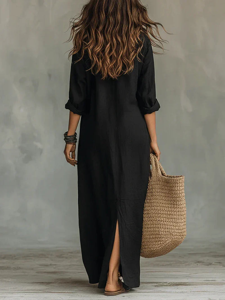 Elena | Relaxed Buttoned Maxi Dress
