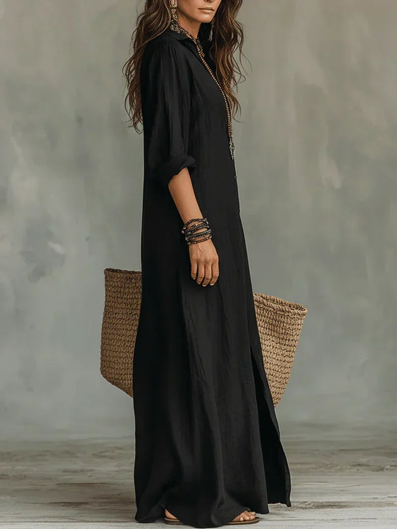 Elena | Relaxed Buttoned Maxi Dress
