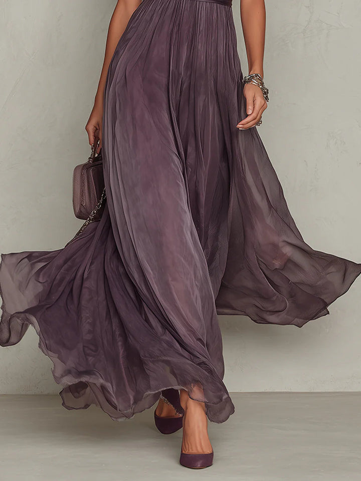 Rosalyn | Lace-Trim Flowing Maxi Dress