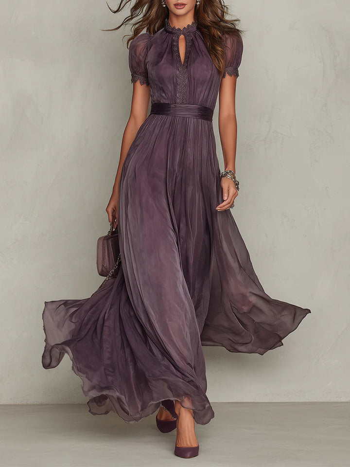 Alessandra | Flowing Keyhole Maxi Dress