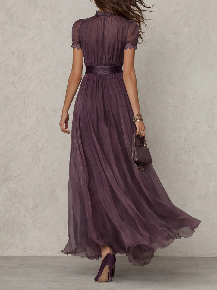 Rosalyn | Lace-Trim Flowing Maxi Dress