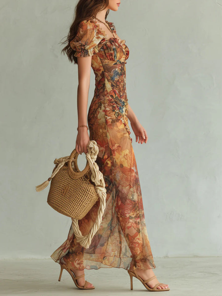 Cosima | Painterly Floral Maxi Dress