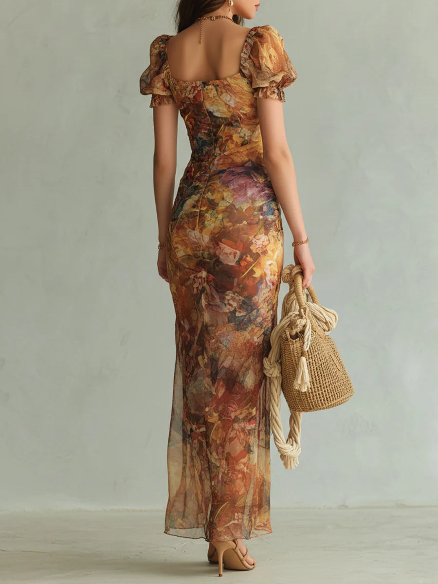 Cosima | Painterly Floral Maxi Dress