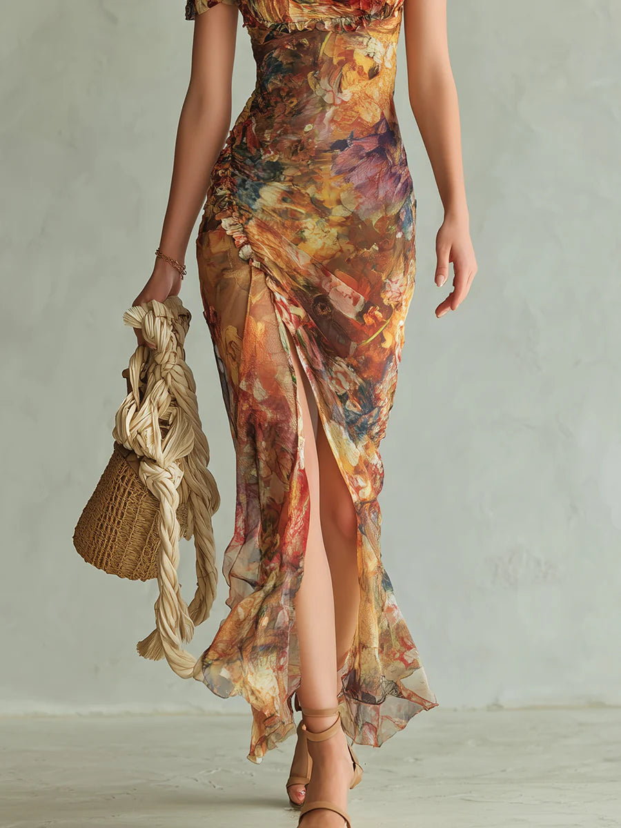 Cosima | Painterly Floral Maxi Dress