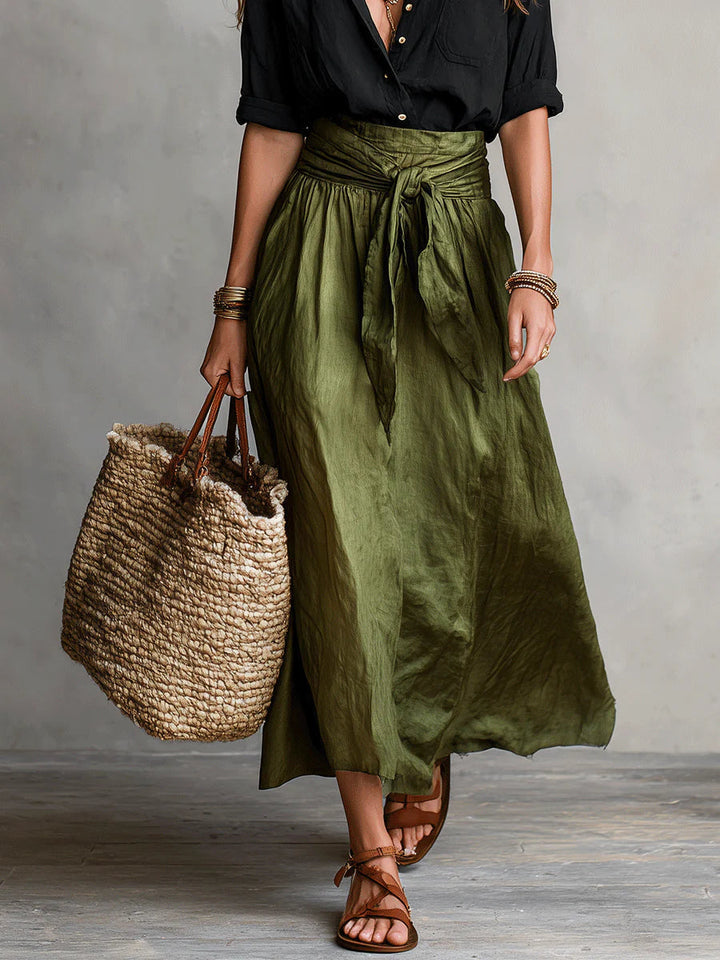 Odessa | Flowing Tie-Waist Maxi Skirt