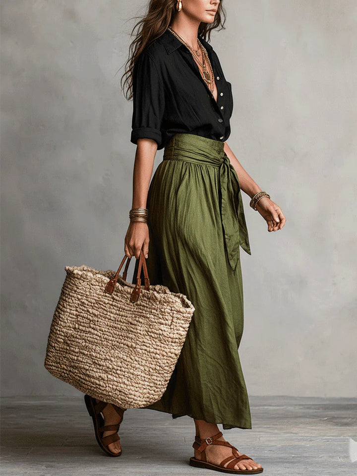 Hadley | Tie-Waist Midi Two-Piece Set