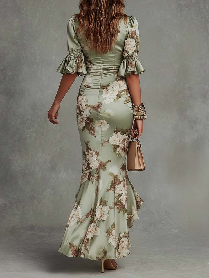 Magnolia | Ruffled Floral Maxi Dress