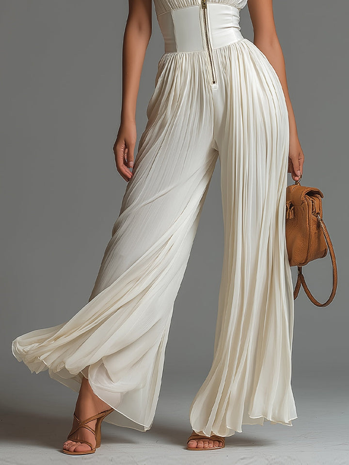 Serena | Pleated Wide-Leg Jumpsuit