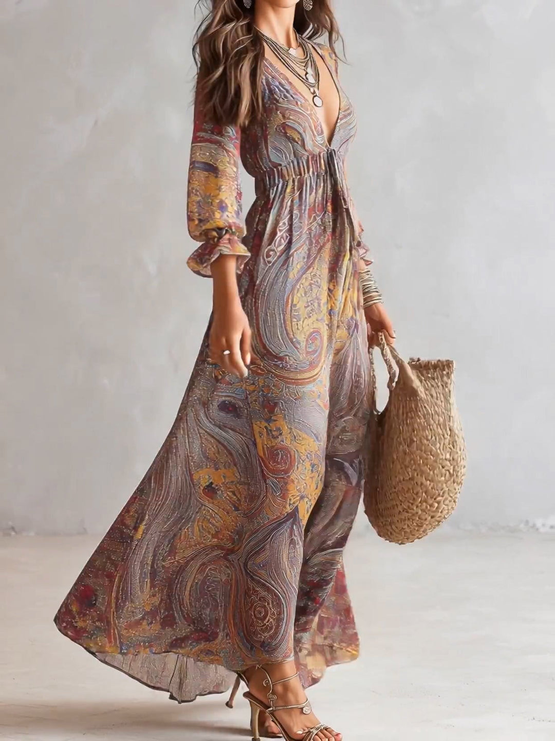Giulia | Flowing Bohemian Maxi Dress