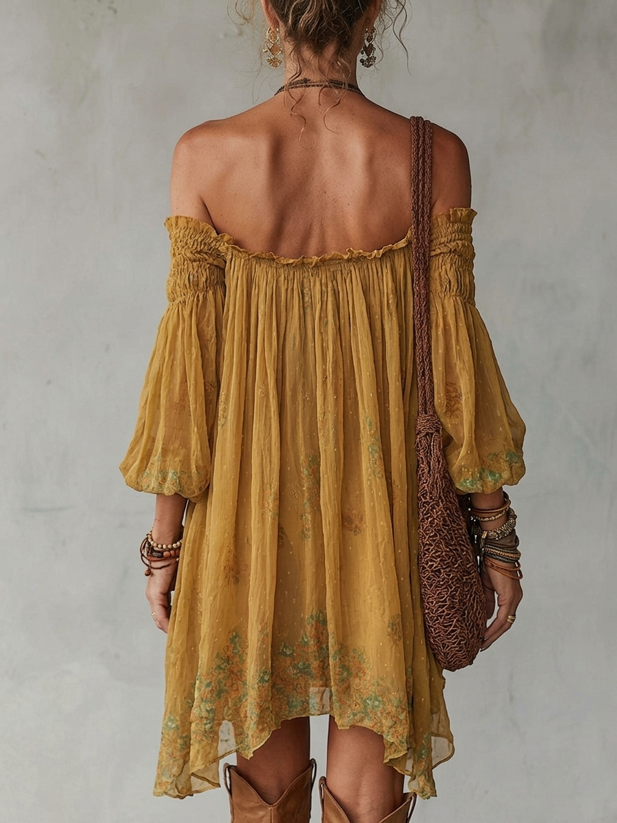 Juno | Off-Shoulder Floral Mini Dress