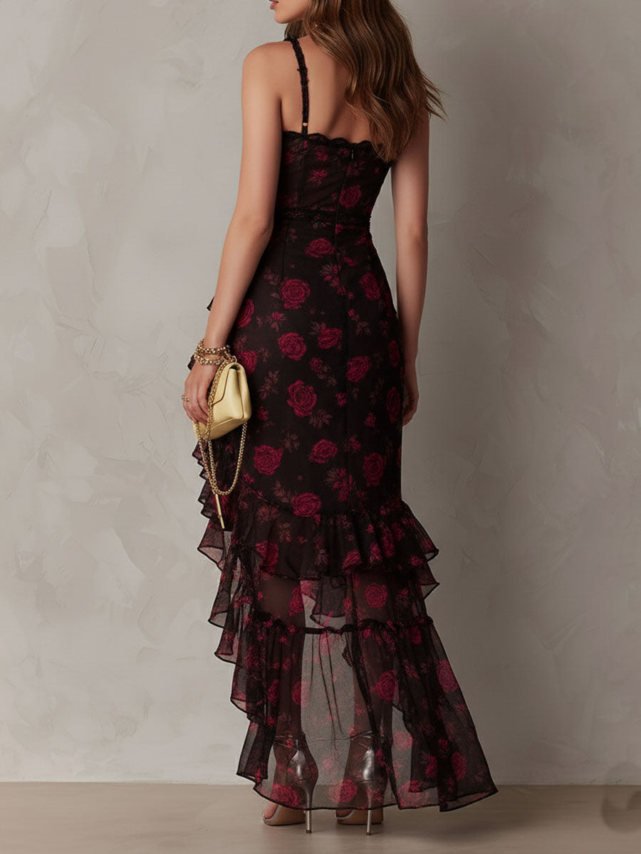 Antonia | Floral Ruffle-Hem Dress