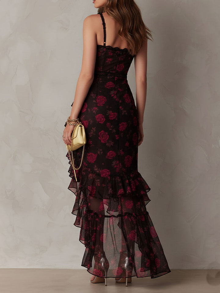 Beatrix | Romantic Floral Ruffle Maxi Dress