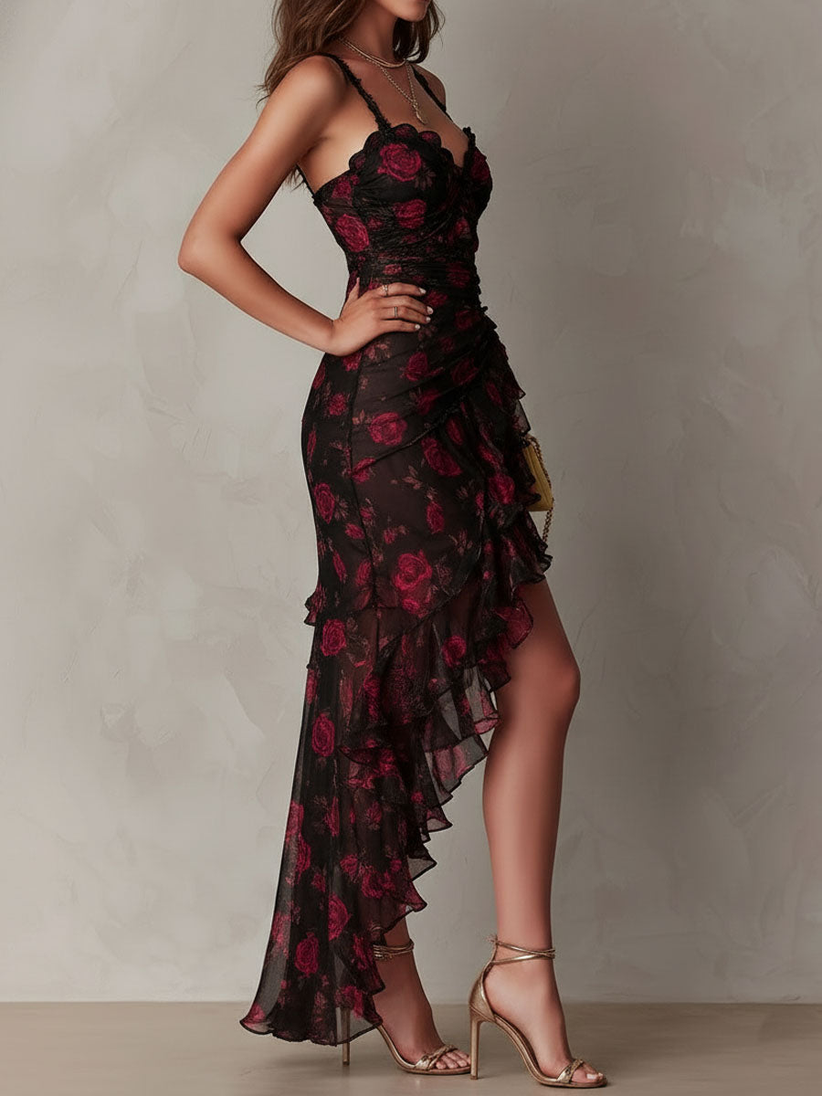 Beatrix | Romantic Floral Ruffle Maxi Dress