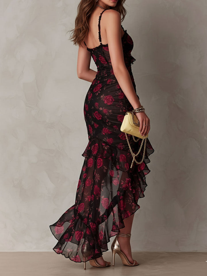 Beatrix | Romantic Floral Ruffle Maxi Dress