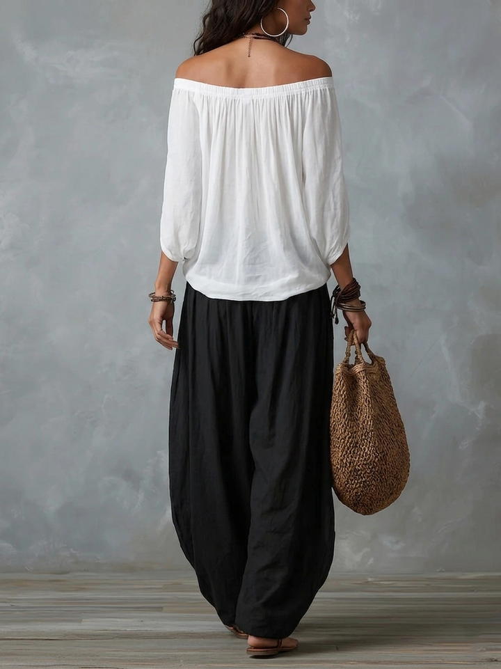Mireille | Relaxed Off-Shoulder Two-Piece Set